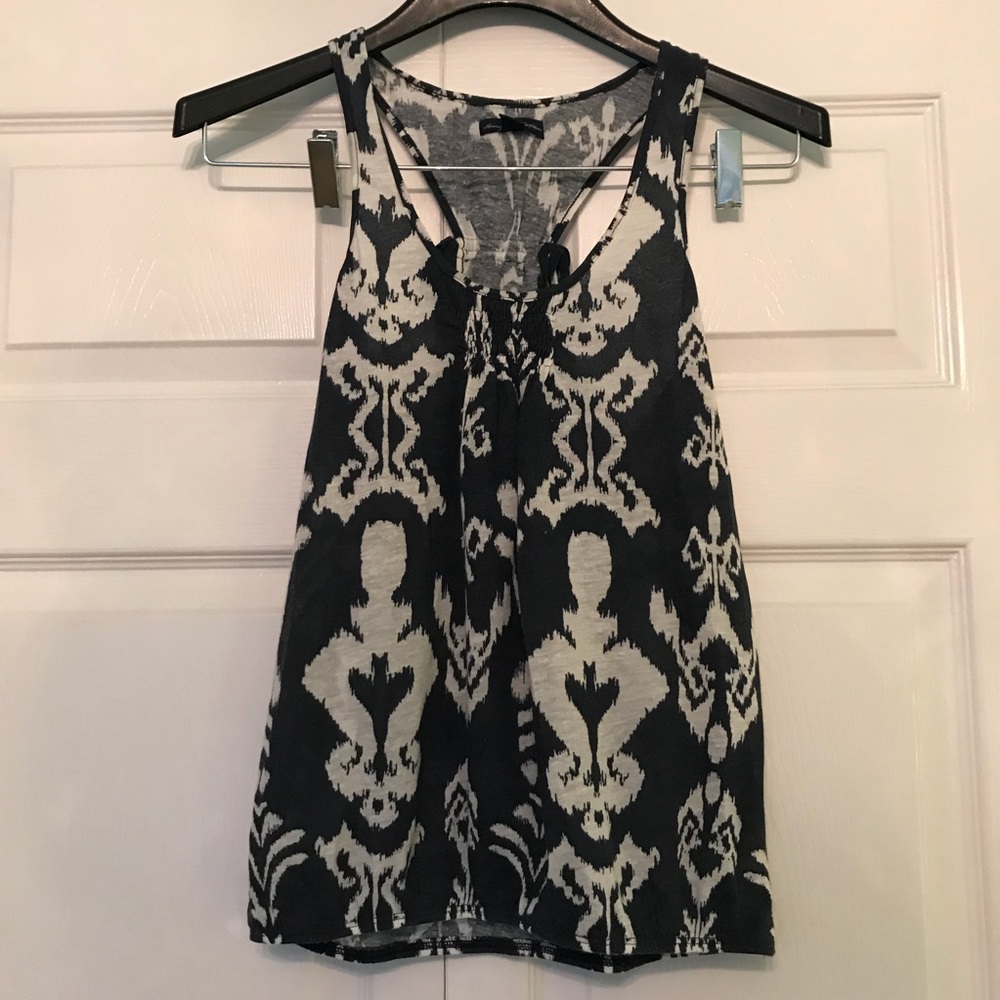 American Eagle Outfitters Blue Printed Racerback Tank Size S
